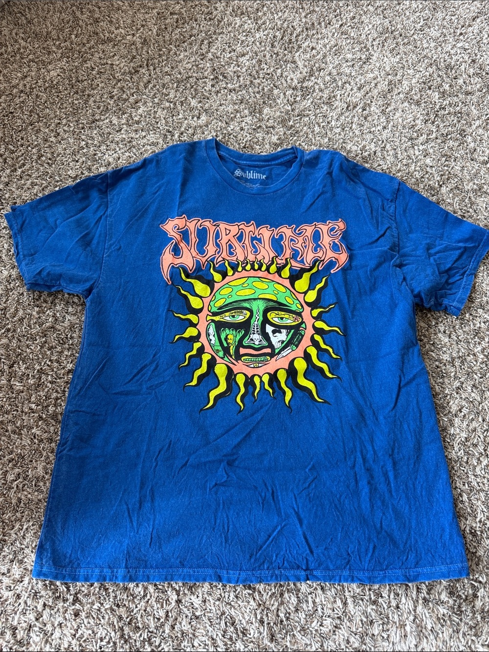 Sublime Vintage Royal Blue Graphic Sun T-Shirt